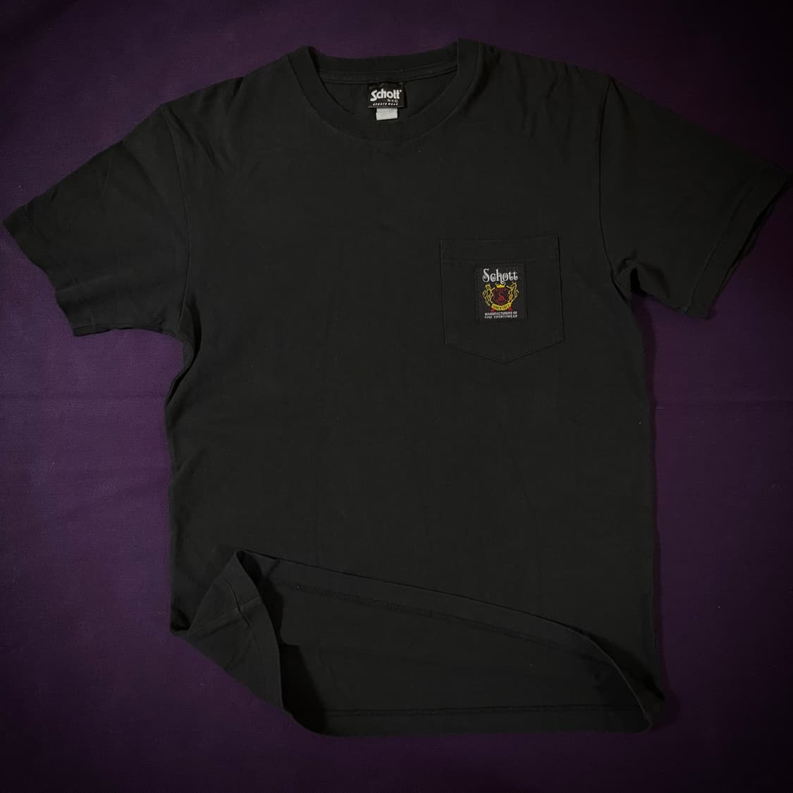 [90s Schott NYC Black Pocket Tee] 상품이미지2