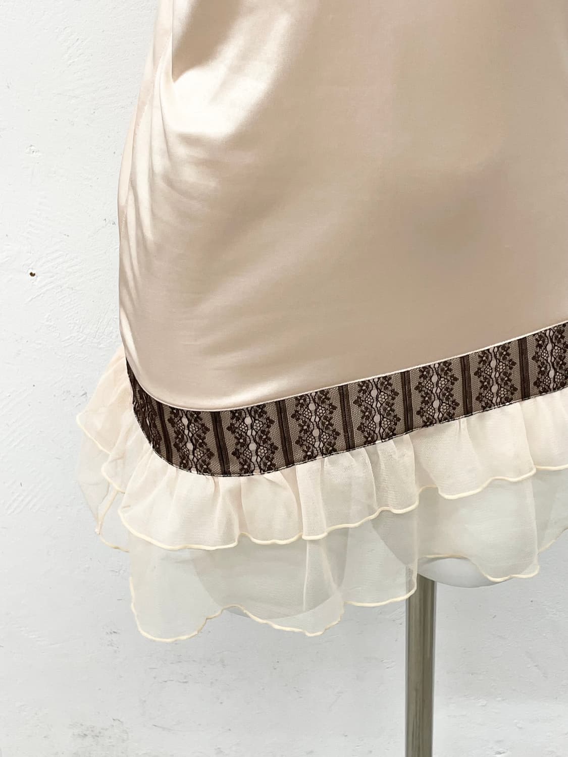 핑크모카 레이스 프릴 슬립 상품이미지3