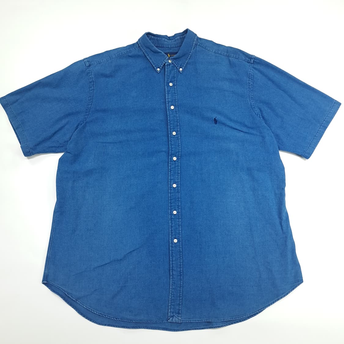 Co813 3XL Tall 폴로 랄프로렌 옥스포드블루 반팔 셔츠 남방 상품이미지1