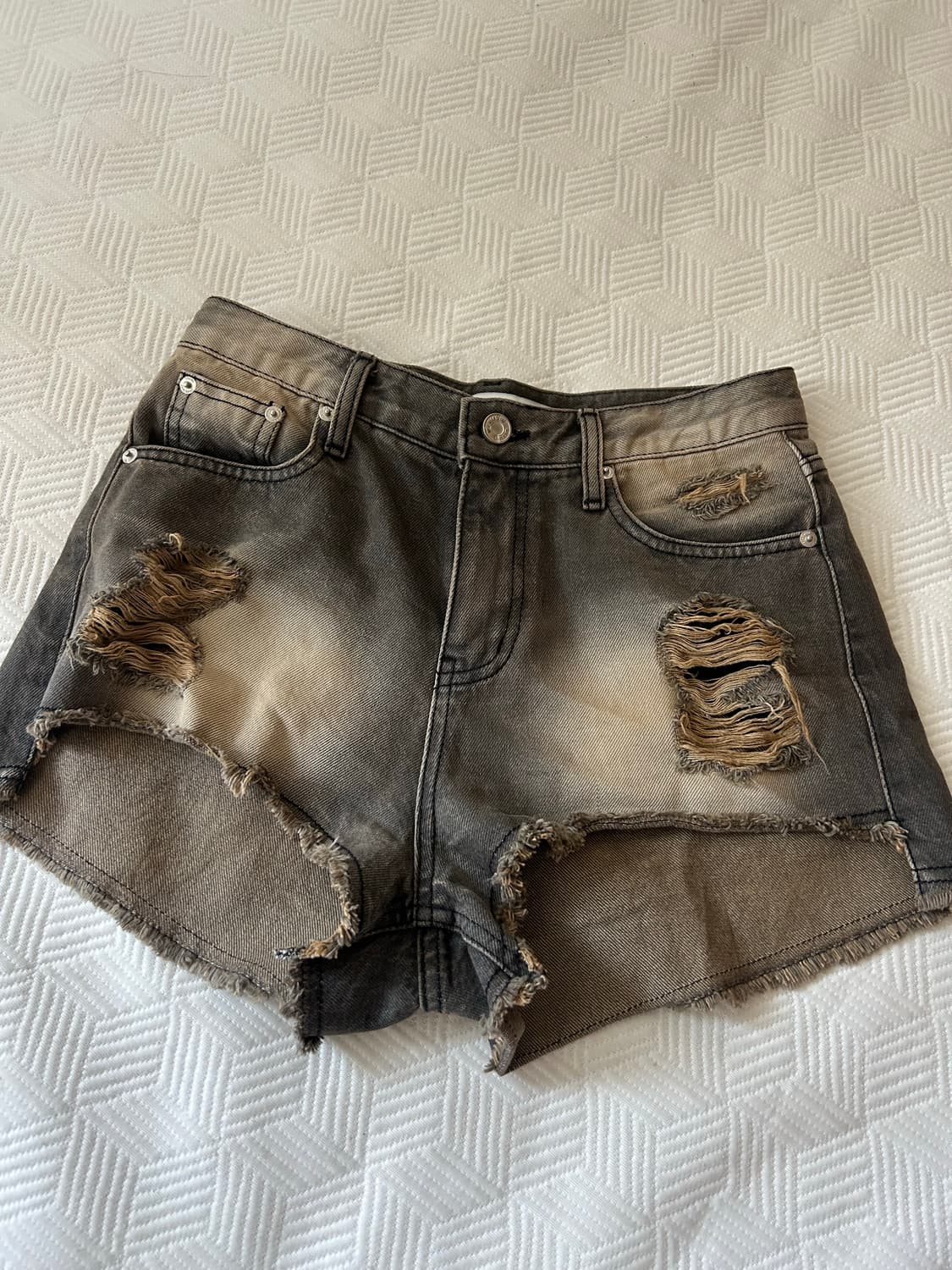 24VER. DAMAGE WASHING SHORTS, GRAY 상품이미지2