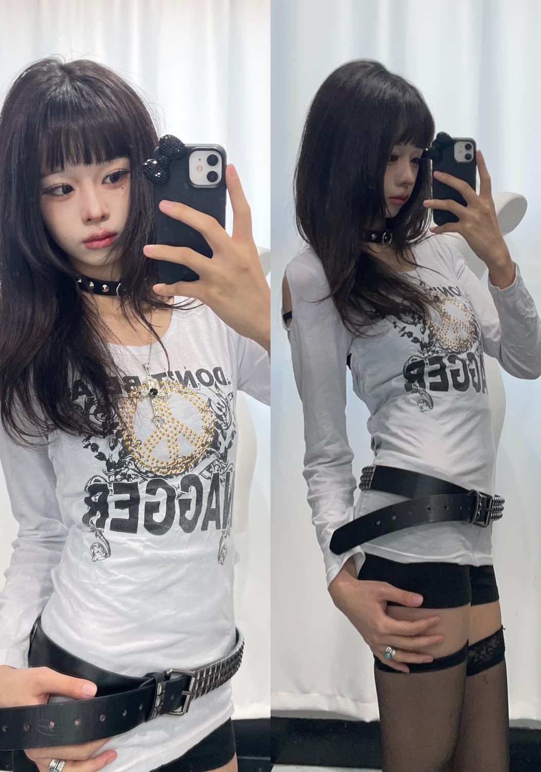 🎸화이트 백 디테일 롱슬리브🎸 상품이미지1