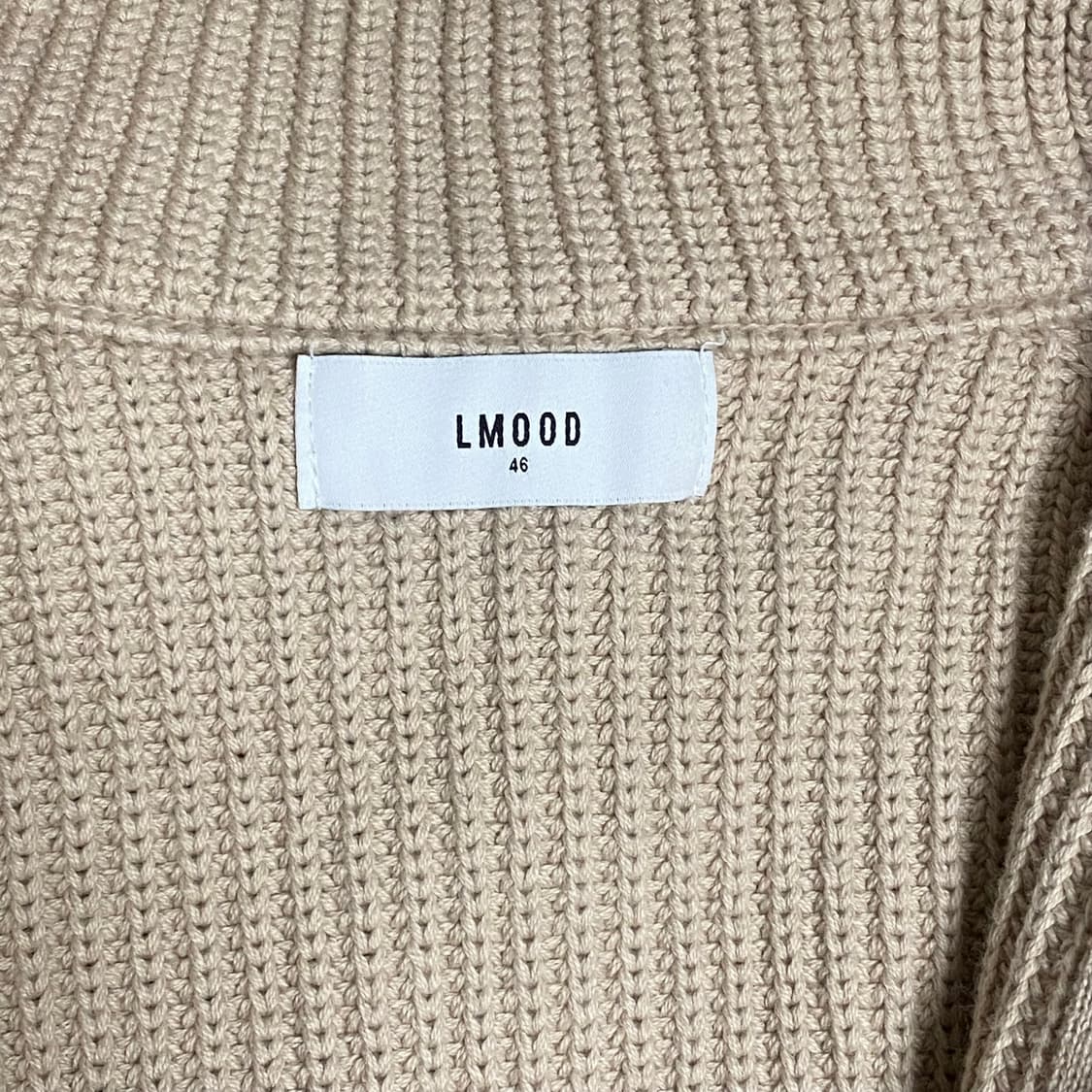 엘무드 투웨이 니트집업 베이지 46 상품이미지3