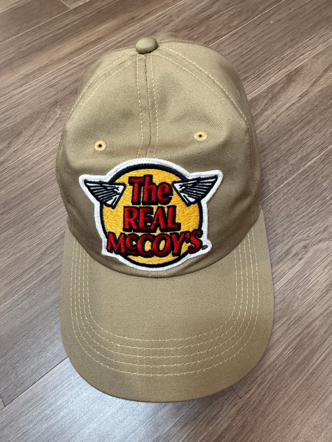 리얼맥코이 로고 볼캡 베이지 상품이미지1