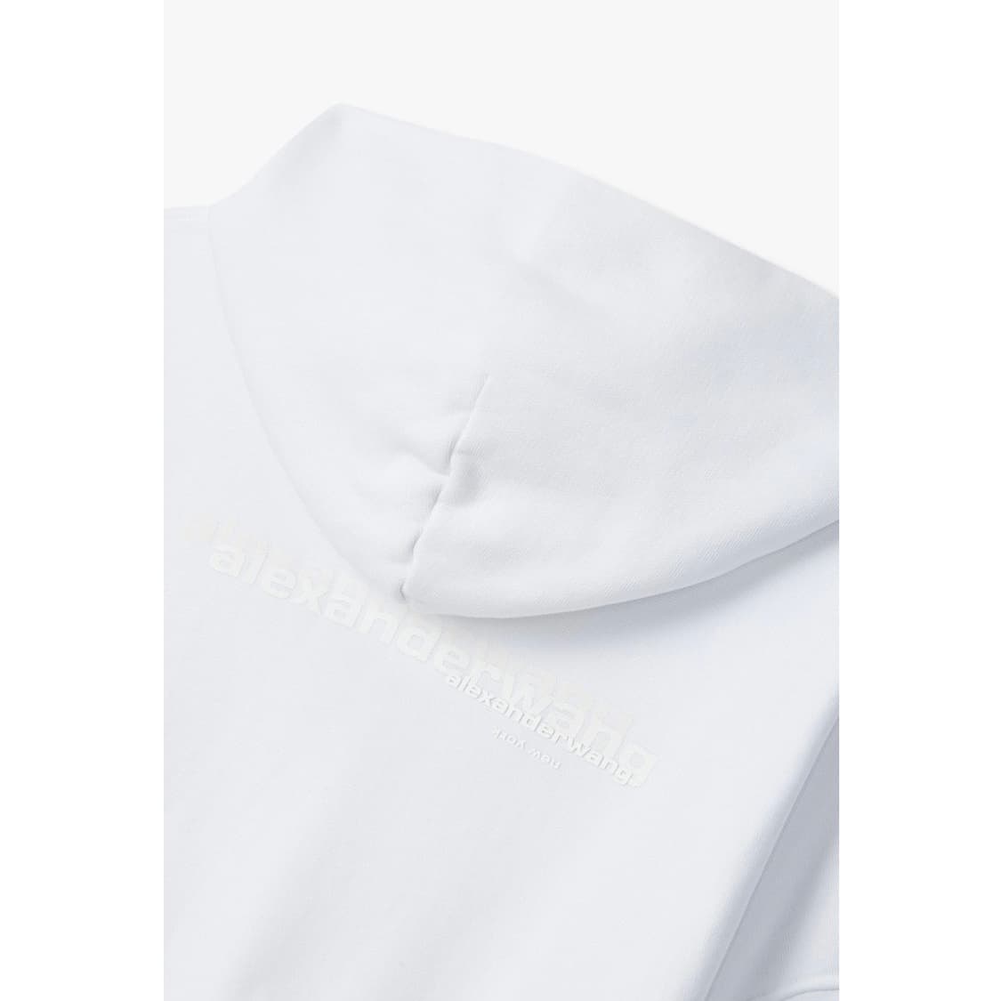 알렉산더왕 드롭 숄더 로고 후드 집업 화이트 상품이미지4