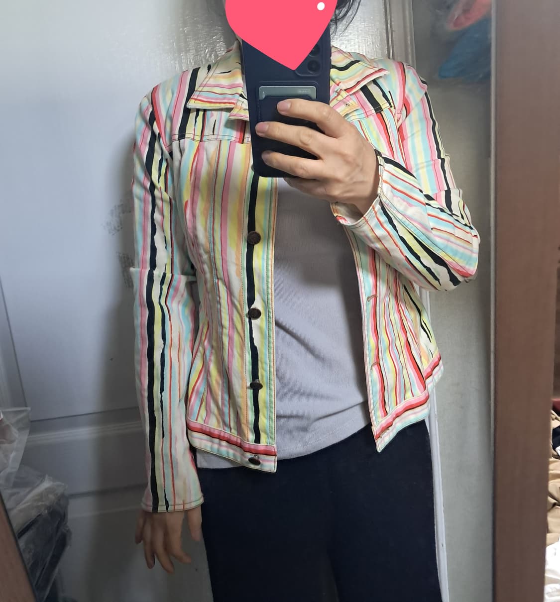 겐조 정품 스트라이프 데님 자켓 40사이즈(약55) 상품이미지10