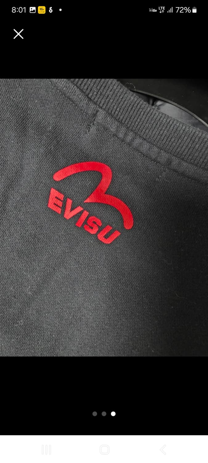 EVISU검정프린팅맨투맨.  L 상품이미지3