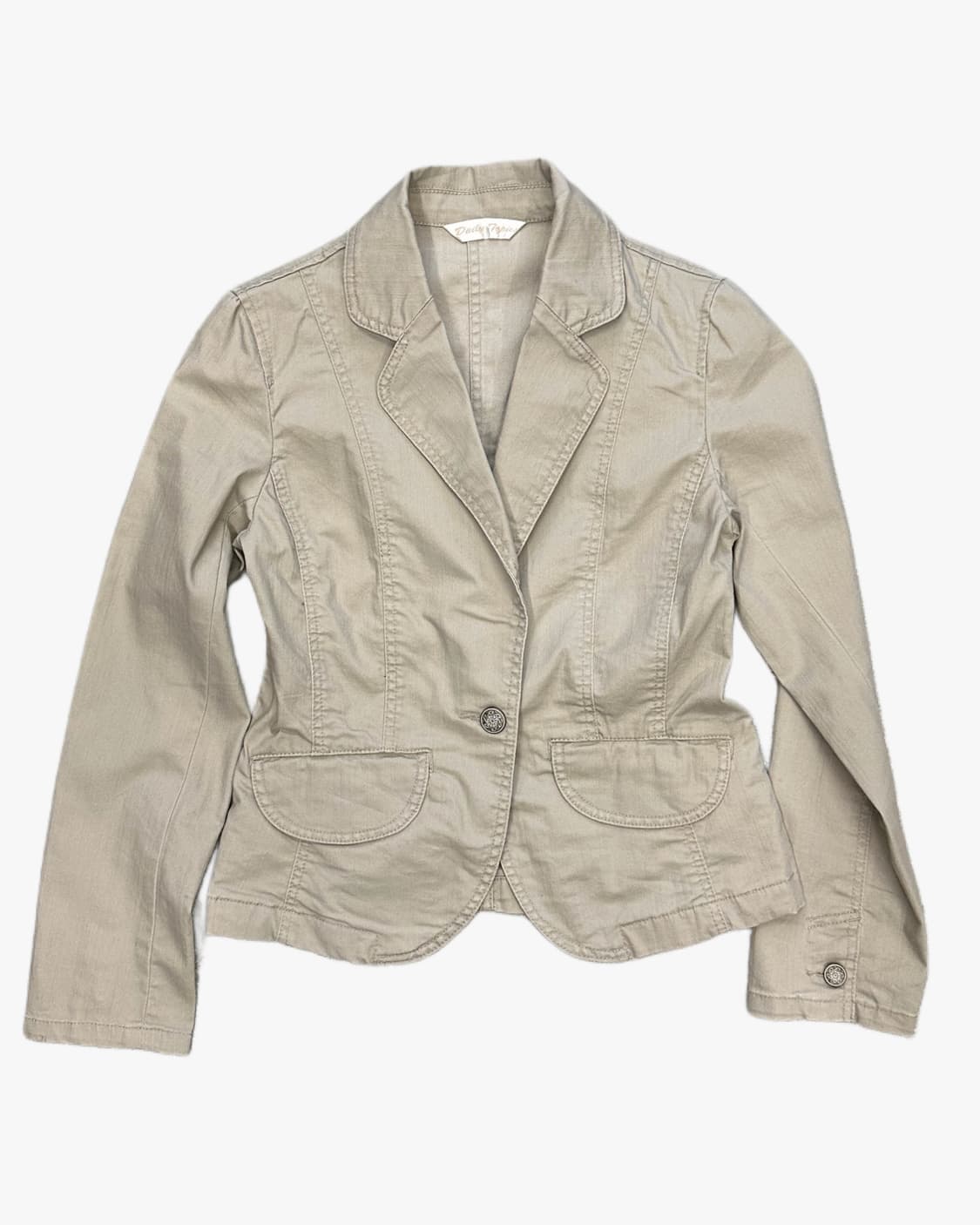 beige denim botton blazer 상품이미지1