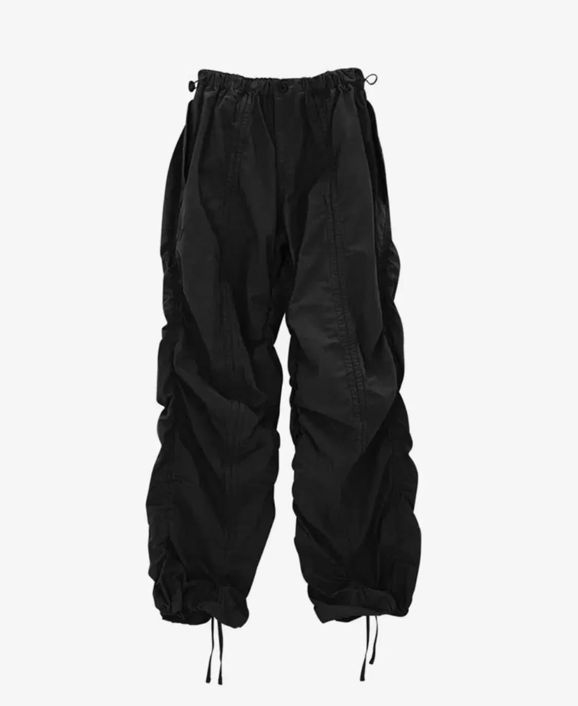 에즈이프 캘리 SHIRRING PARACHUTE PANTS BLACK 상품이미지3