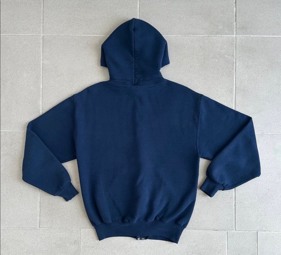 90s 빈티지 러셀 후드집업 네이비 M 상품이미지2