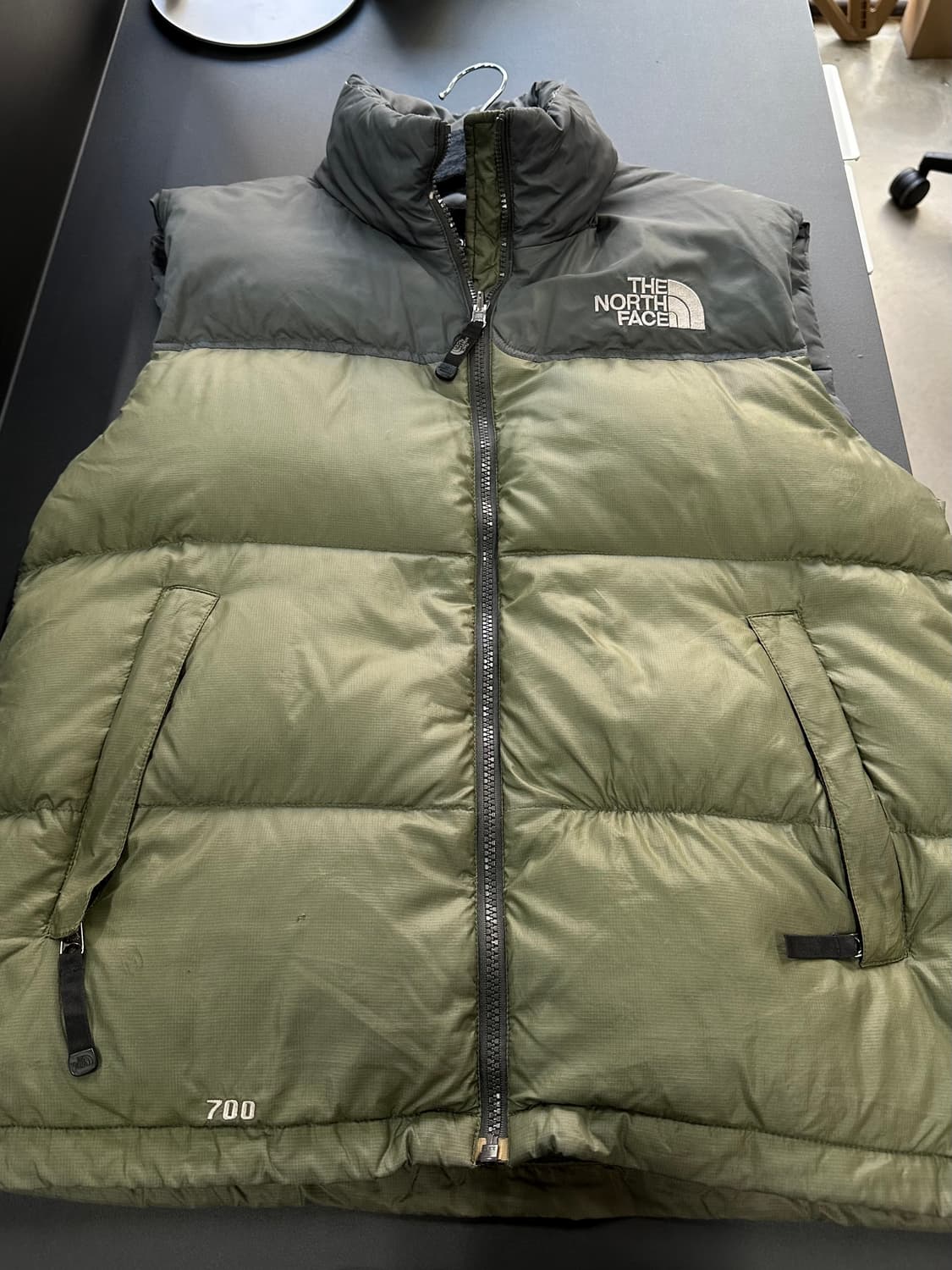 노스페이스 00s OG 말차 눕시700 패딩베스트 상품이미지5