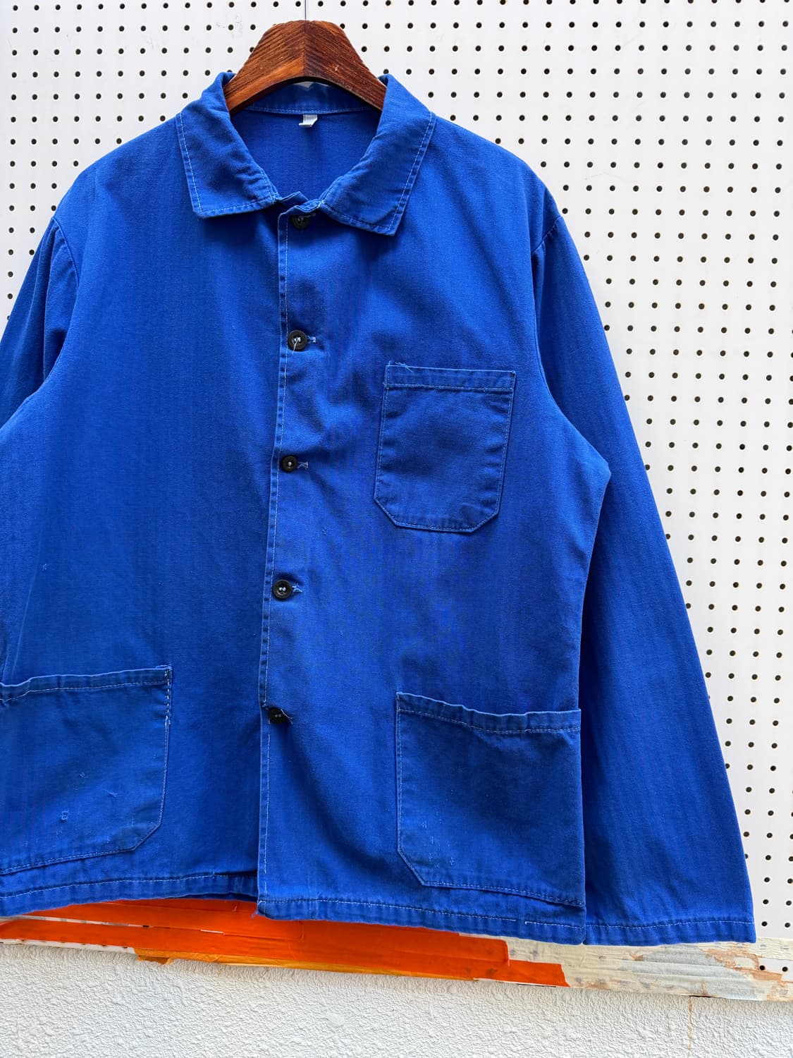 OLD VINTAGE WASHED BLUE HBT 헤링본 프렌치워크자켓 상품이미지6