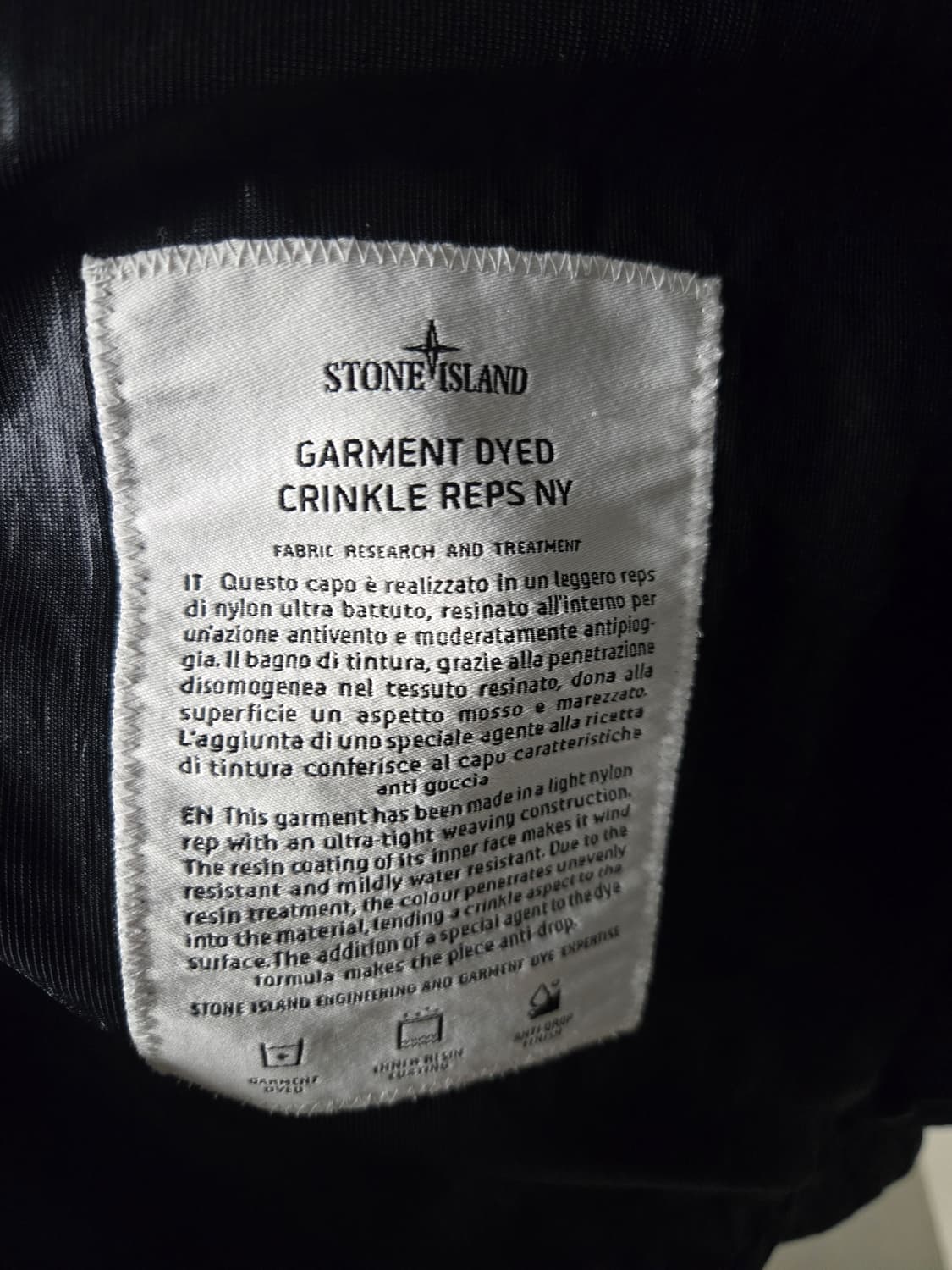 2xl)스톤 아일랜드  크링클랩스  후드자켓 네이비블루-25ss 상품이미지4