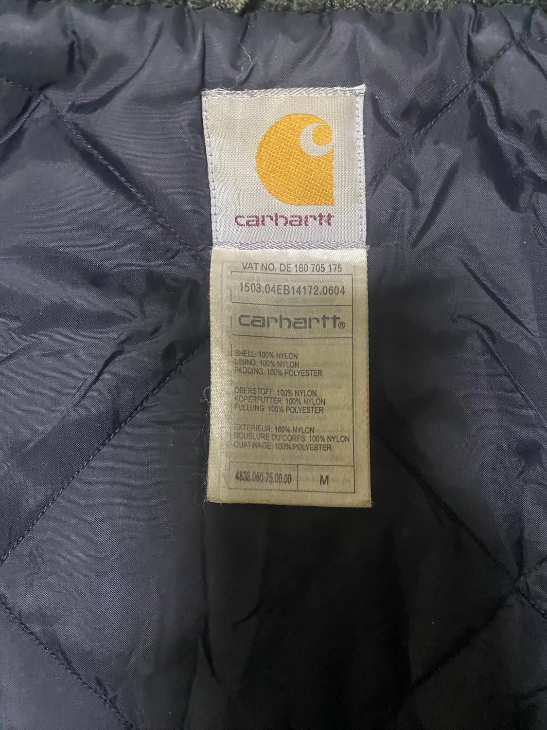 칼하트 카키 코듀라 누빔 워크 자켓 상품이미지4