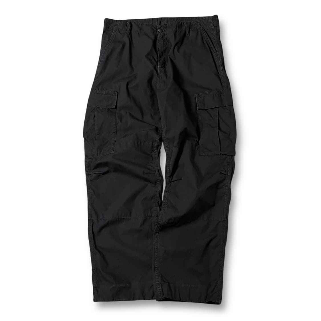 (34) 칼하트 블랙 카고 와이드 코튼 팬츠 상품이미지1