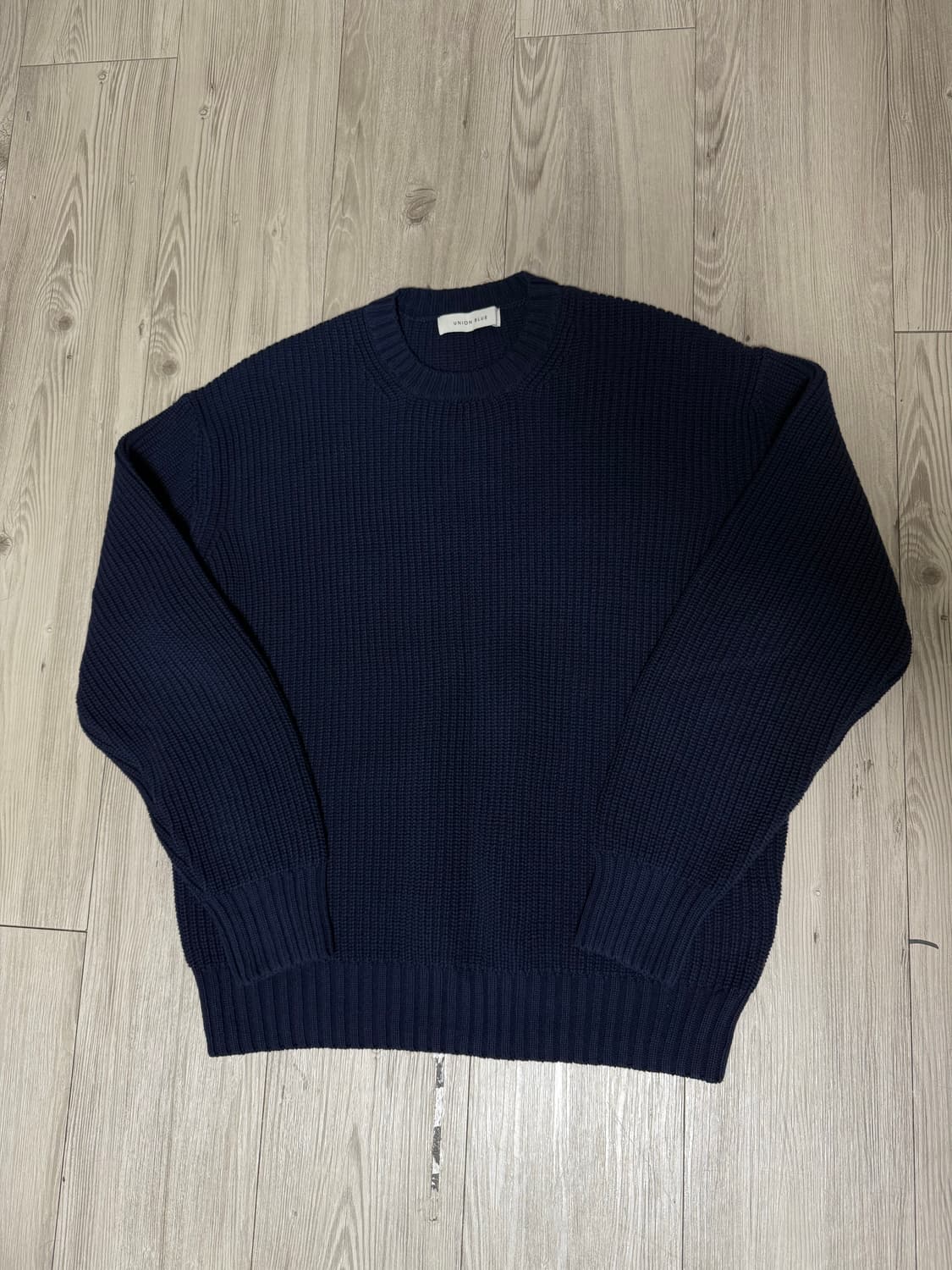 유니온블루 런드리 코튼 니트 네이비 XL 상품이미지3