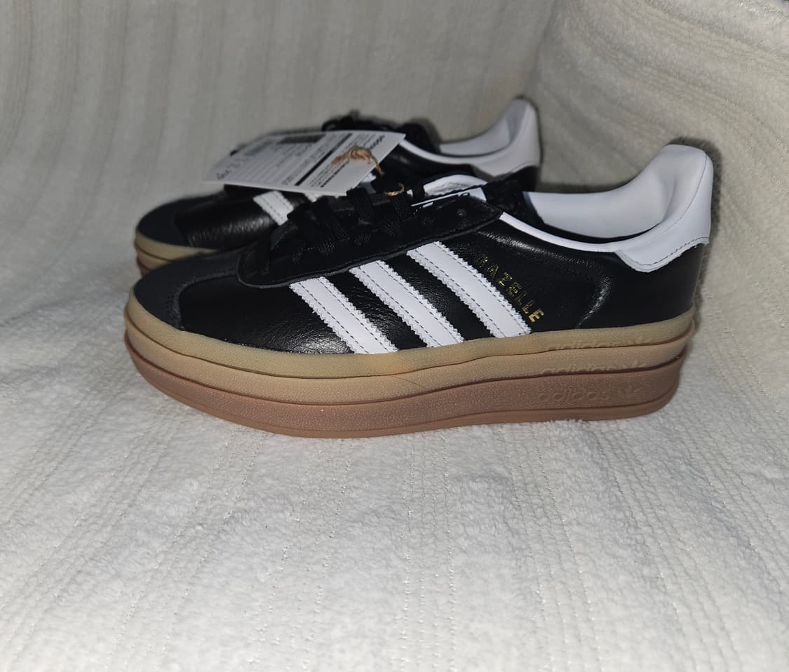 아디다스 x 아트모스 가젤 볼드 코어 블랙 코어 화이트 레더 230 상품이미지8