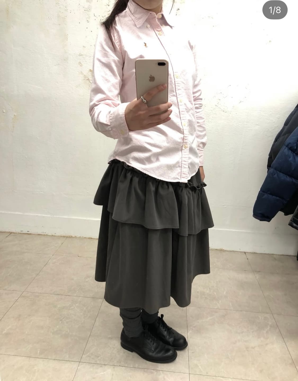 폴로 딱붙핏 딸기우유 셔츠 캔디스트라이프 상품이미지1