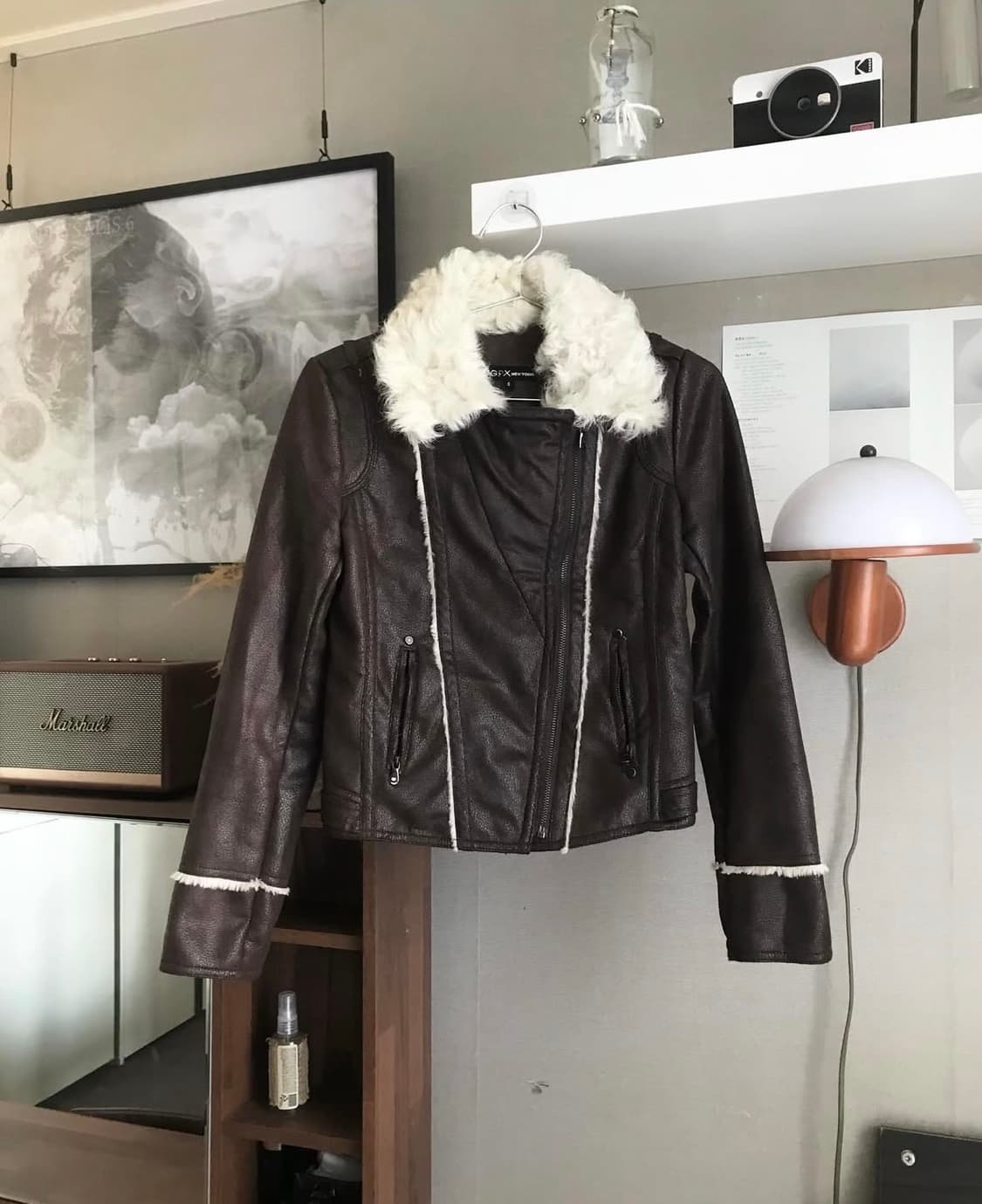 toyosat 양털 가죽 자켓 브라운  상품이미지2