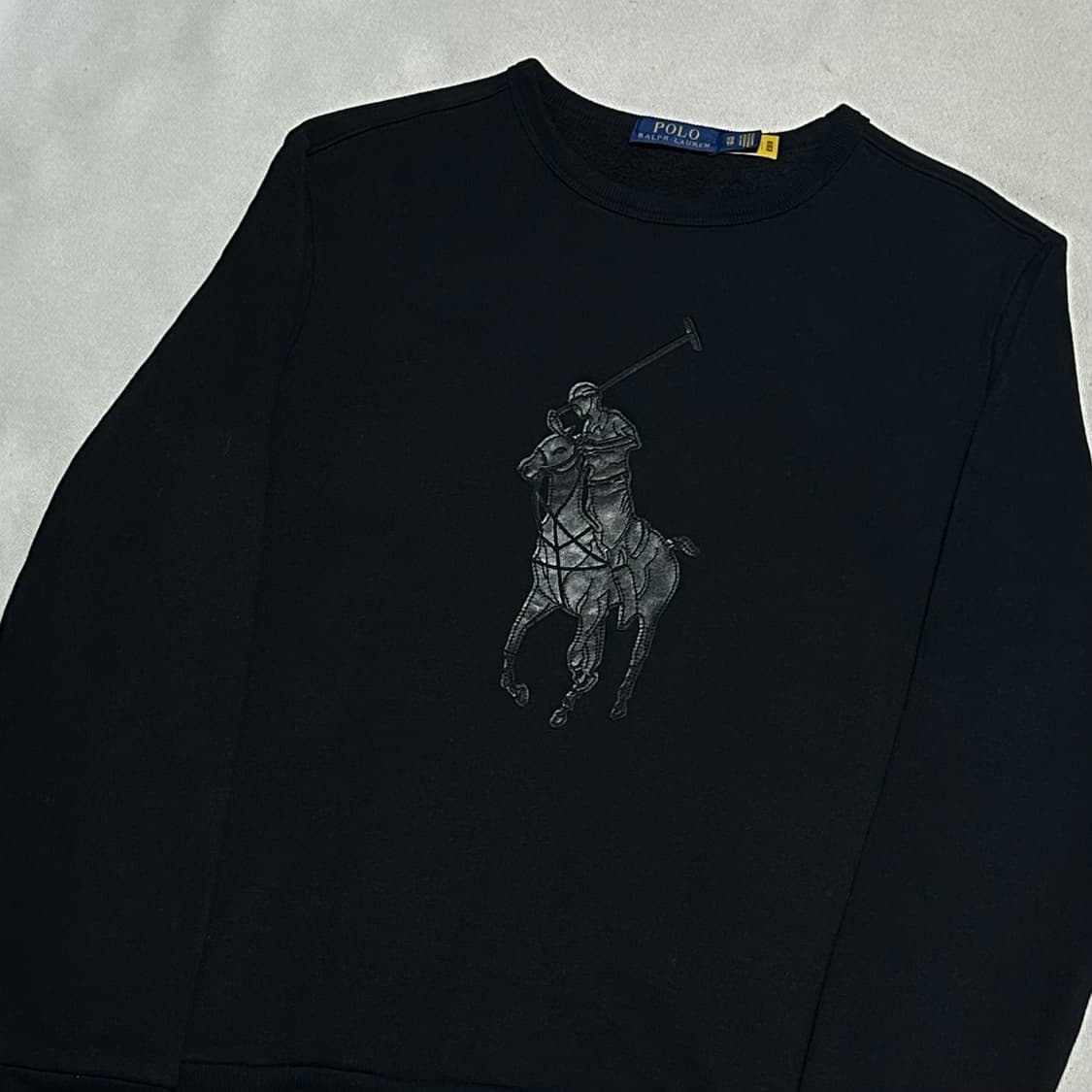 XS 폴로랄프로렌 빅포니 블랙 기모 맨투맨 상품이미지1