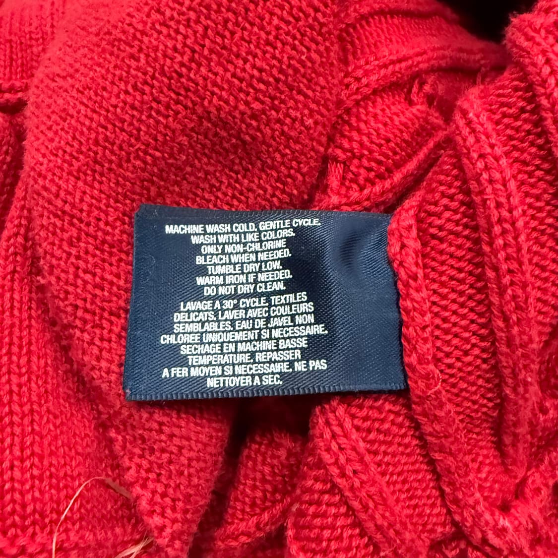 폴로 랄프로렌 레드 니트 가디건  상품이미지6