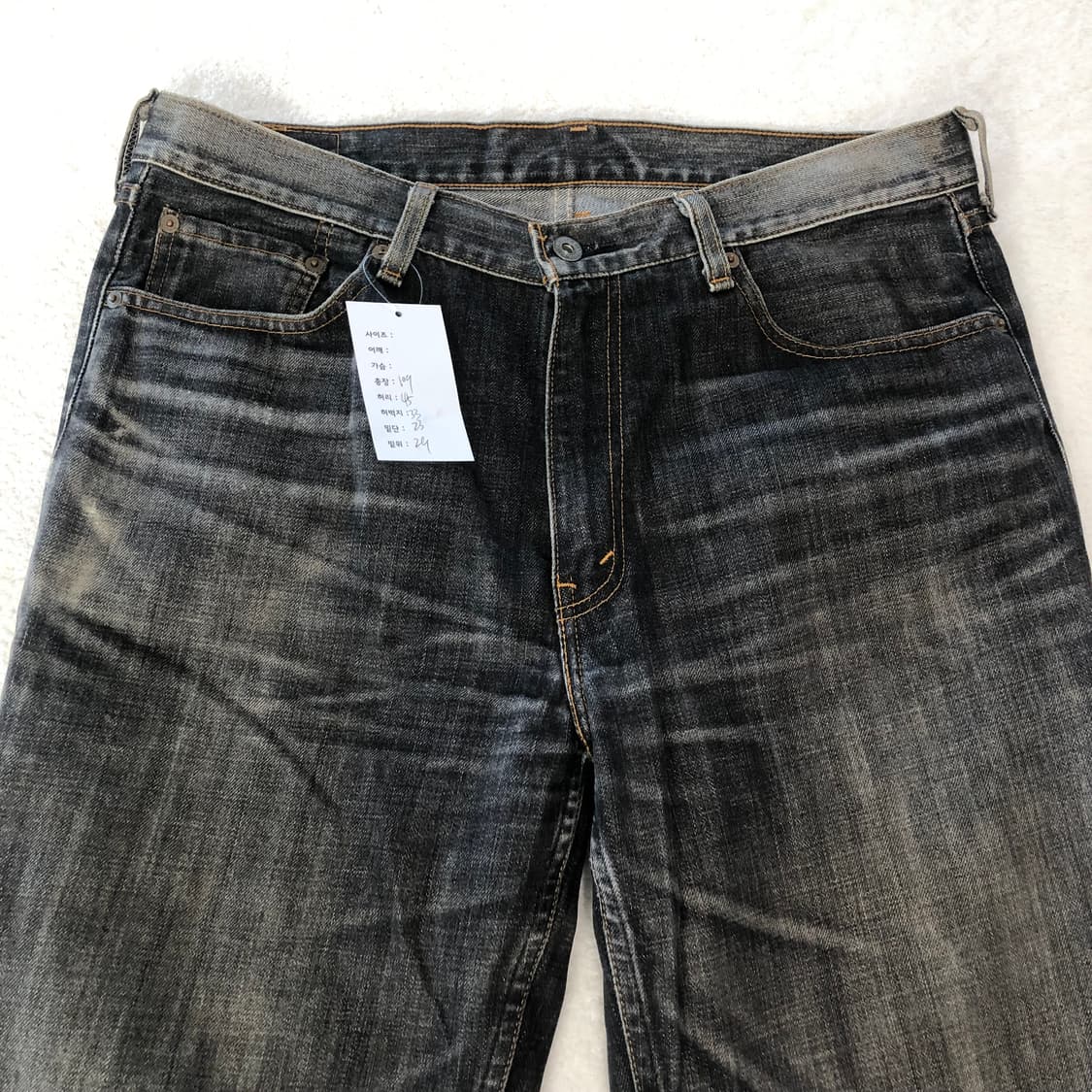 2000s 리바이스 재팬 흑청 데님팬츠  상품이미지4