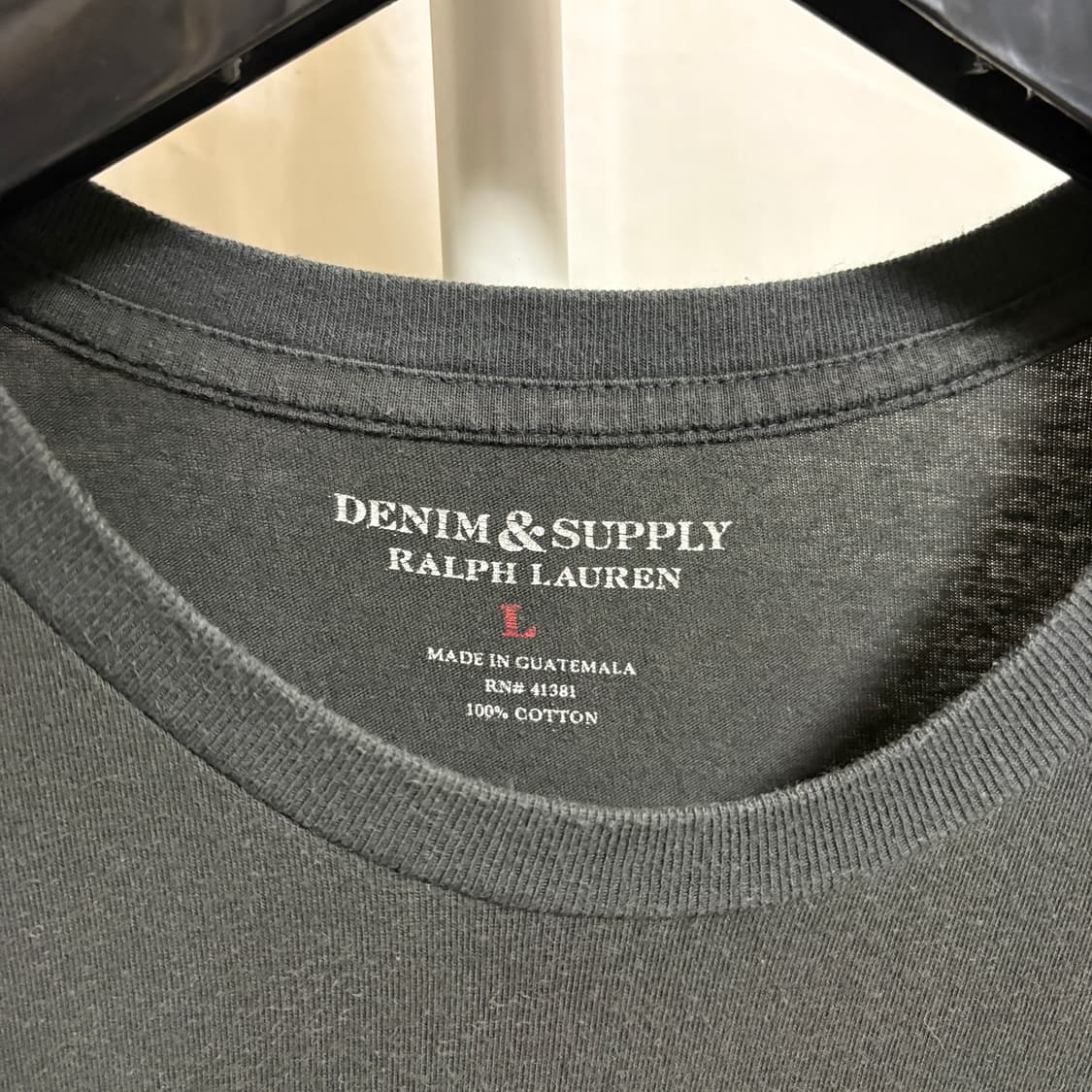 폴로 데님앤서플라이 빈티지 윙 로고 프린트 반팔티 / 차콜, L 상품이미지4