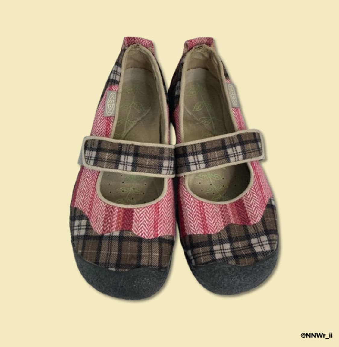 KEEN MARY JANE PINK CHECK 상품이미지1