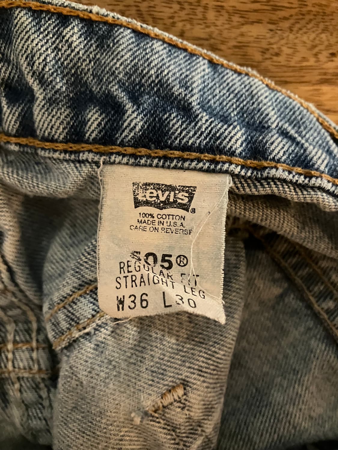 90s USA 빈티지 리바이스 505 데님 팬츠 상품이미지9