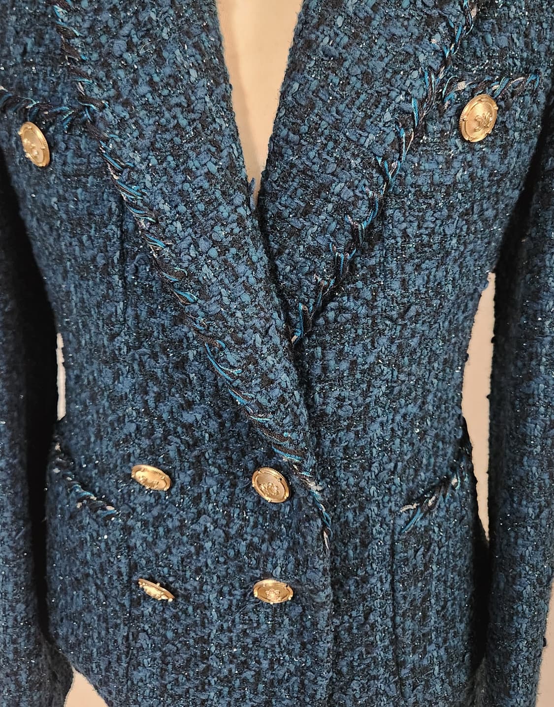 미샤 트위드 자켓  블루 44 23SS 상품이미지3