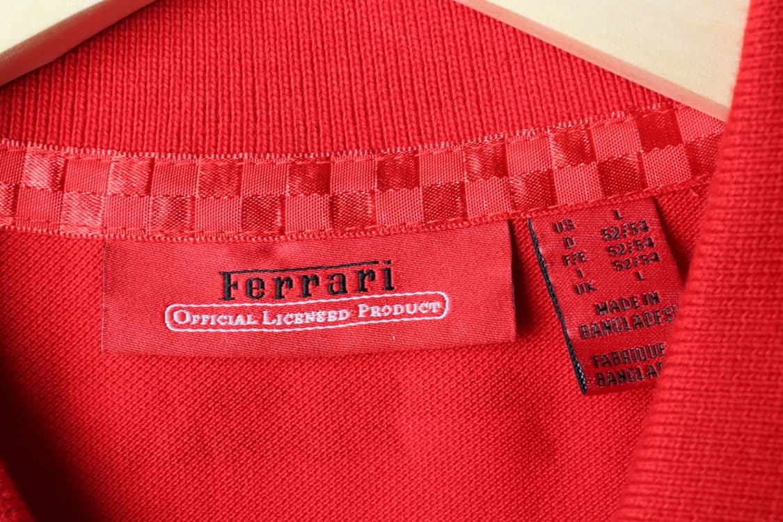 (L-XL) 페라리 반팔 카라 티셔츠 F1 레드 루이스해밀턴-H33521 상품이미지7