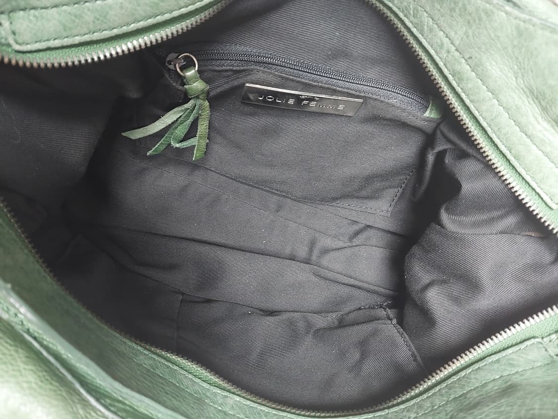 Jolie Femme 빈티지 레더 그린 투웨이백 상품이미지10