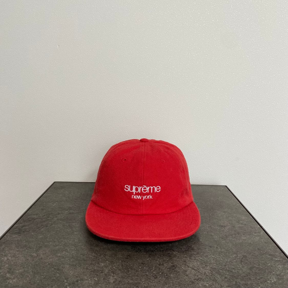 슈프림 클래식 로고 워시드 린트 레드 볼캡 모자 6패널 캡 상품이미지1