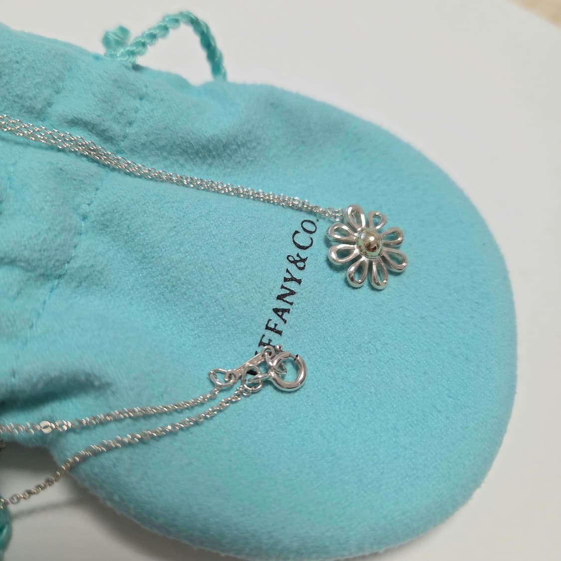 TIFFANY&Co. 티파니앤코 정품 18k골드 플라워 실버목걸이 상품이미지2