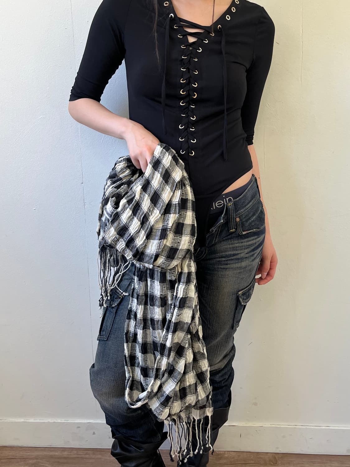 Vivienne westwood 멀티체크 머플러 상품이미지6