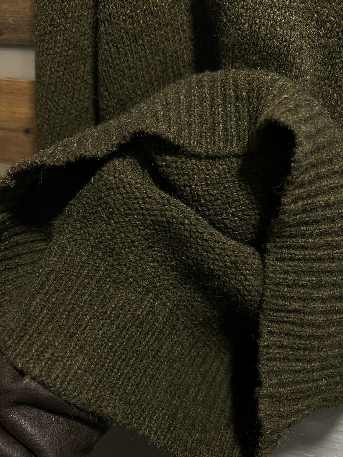 [M]90's 엘엘빈 우먼스 Made in USA 차콜그레이 울 니트 상품이미지4