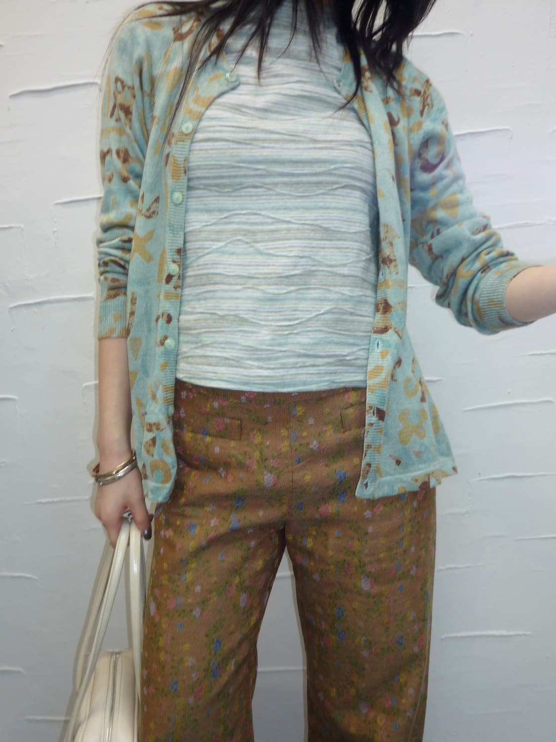 Mint pattern cardigan 상품이미지3