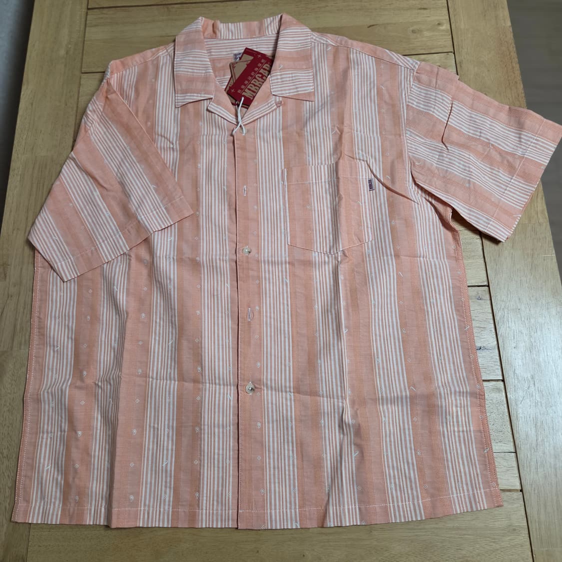 새상품 105 mbbcar 반팔 셔츠 스트라이프 상품이미지1