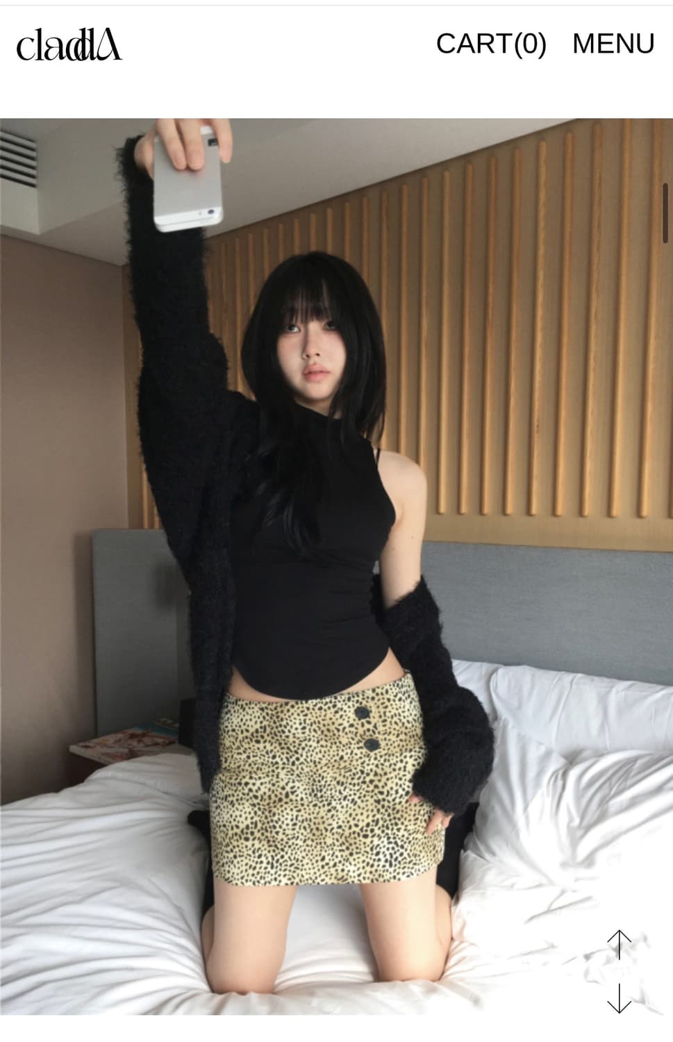 클라따 cladda 레오파드 스커트 상품이미지3