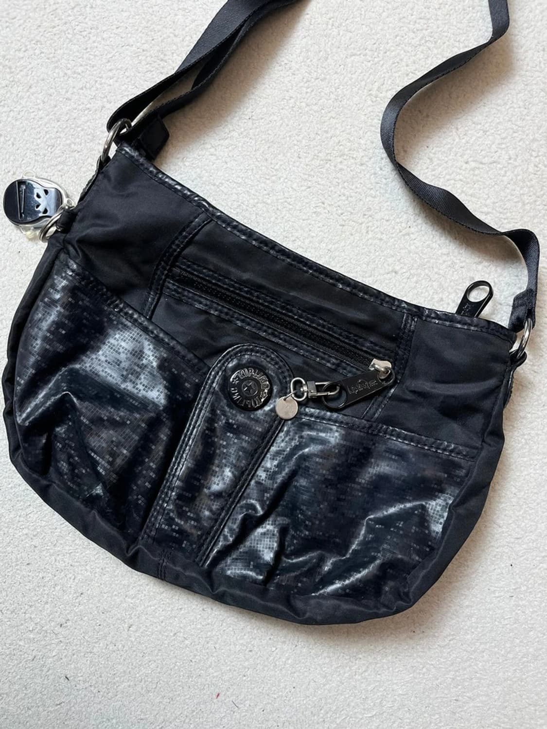 키플링 00s Y2K 글로시 배색 미니 크로스백 Q1240 상품이미지2