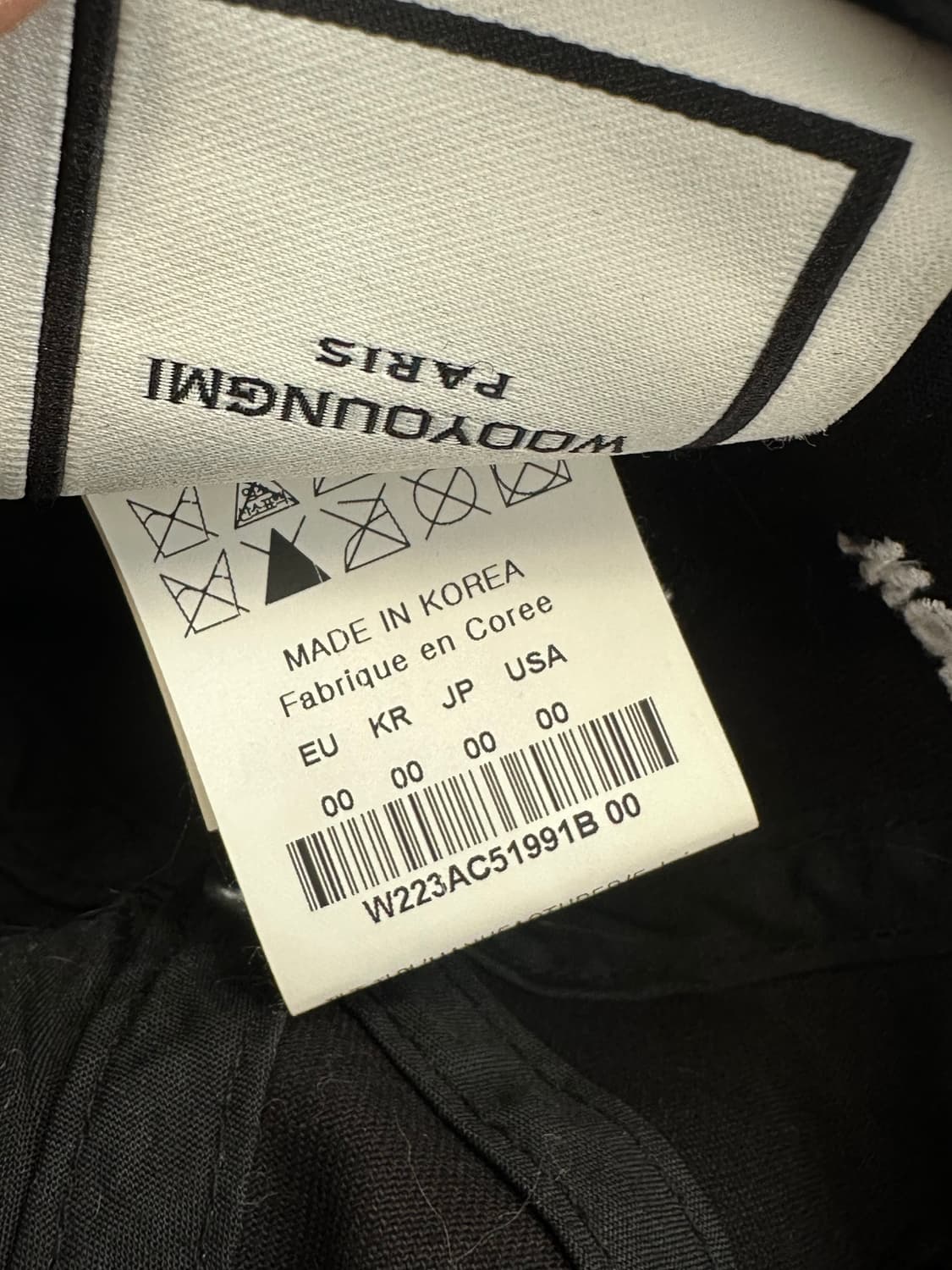 우영미 로고 볼캡 블랙 상품이미지4