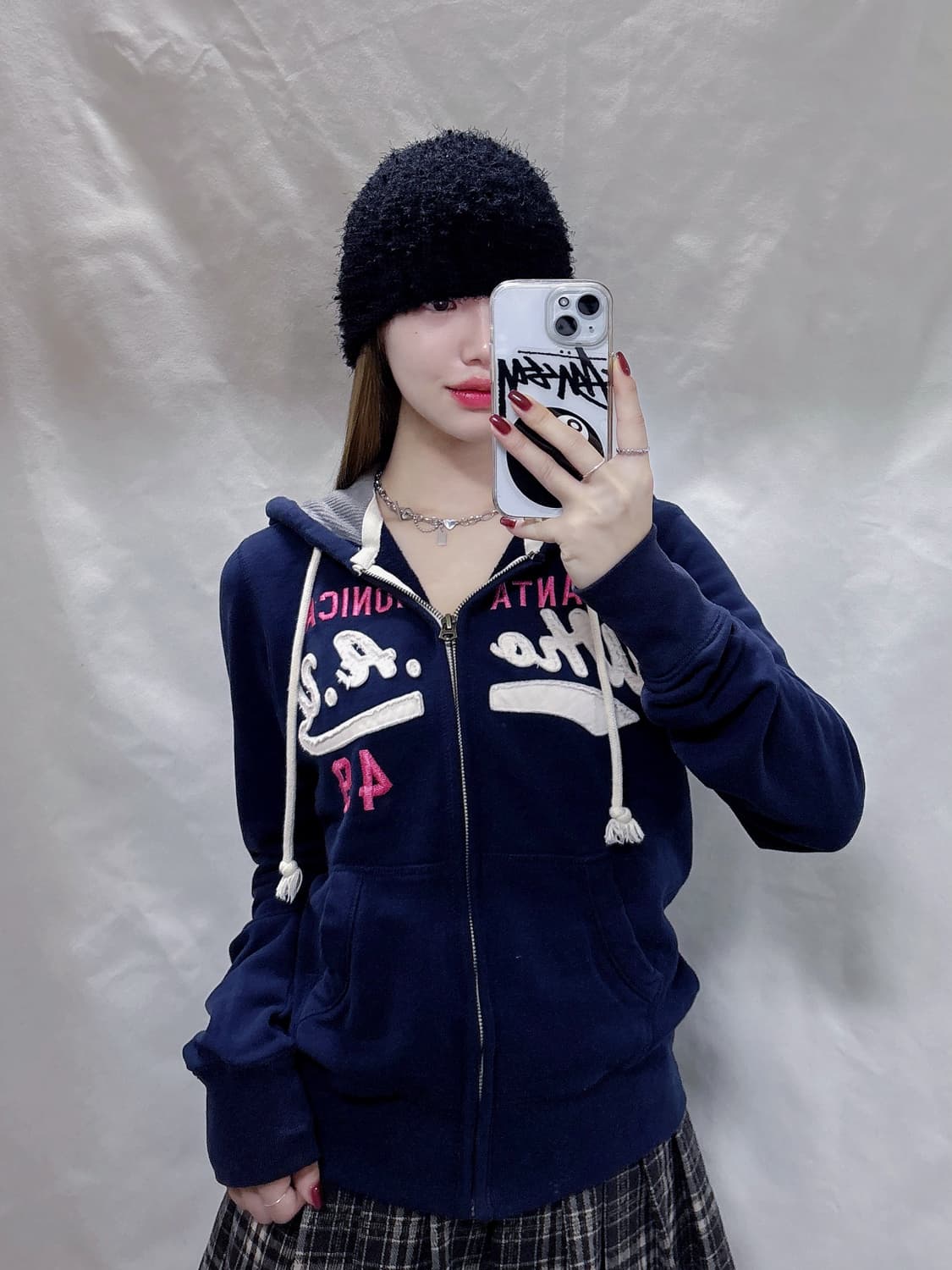 후아유 산타모니카 네이비 후드집업  상품이미지1