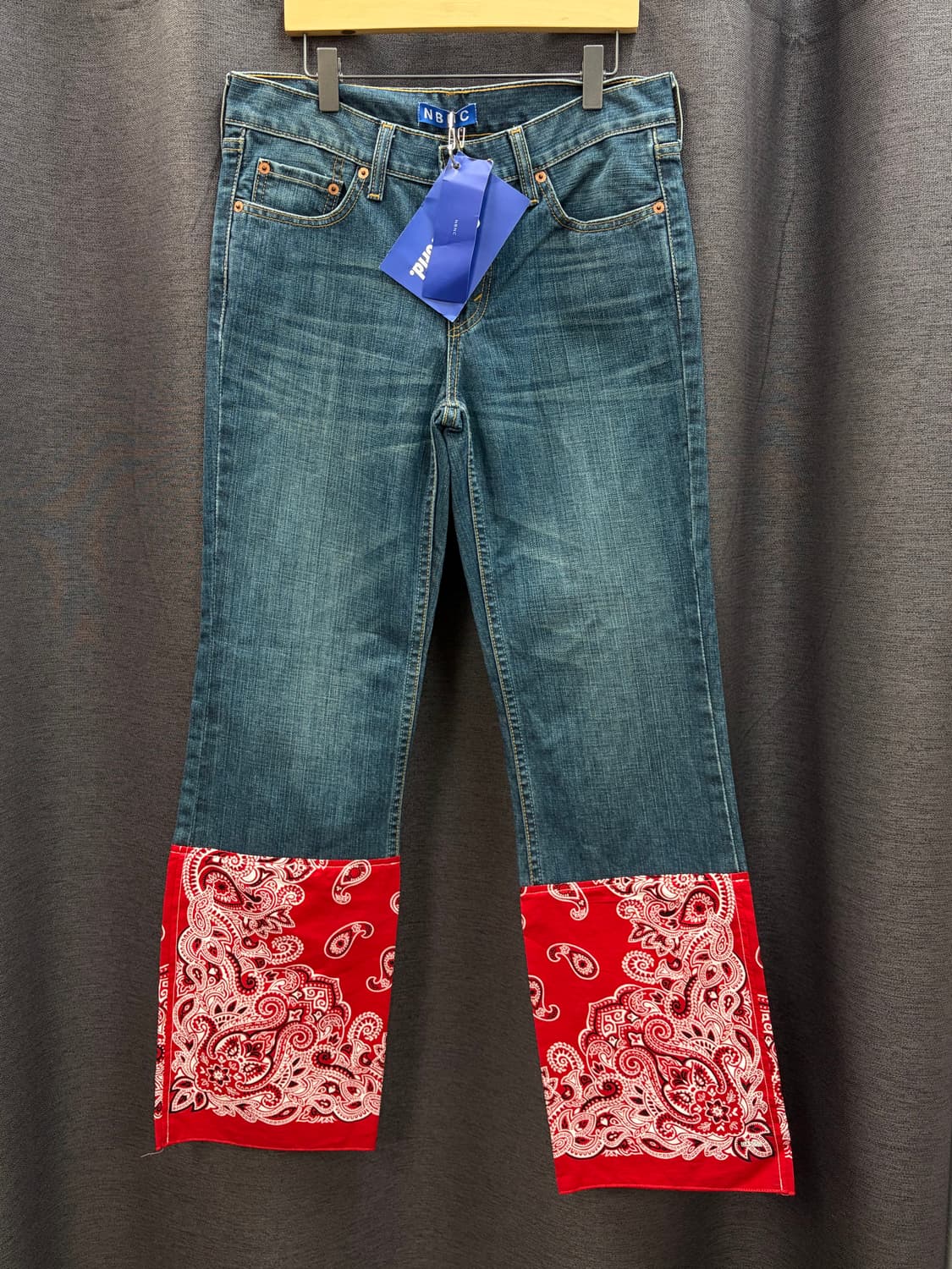 리바이스 리메이크 진 데님 팬츠 워싱 페이즐리 배색 상품이미지1