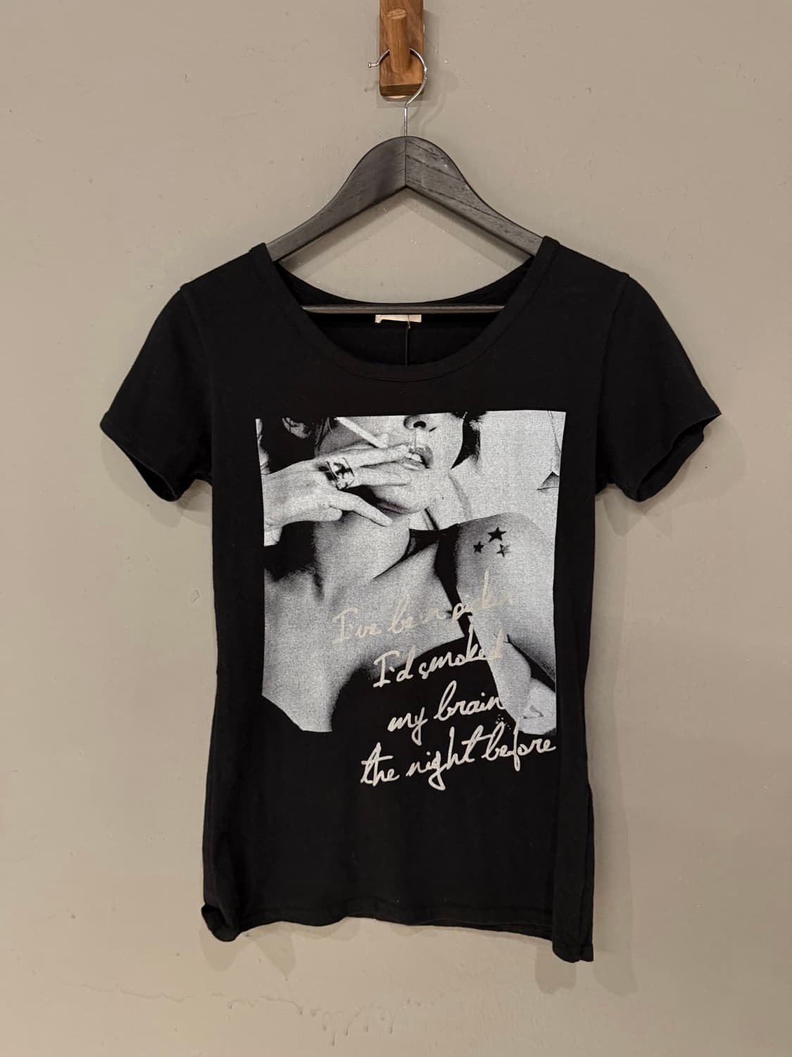 smoking girl printing tee  상품이미지5