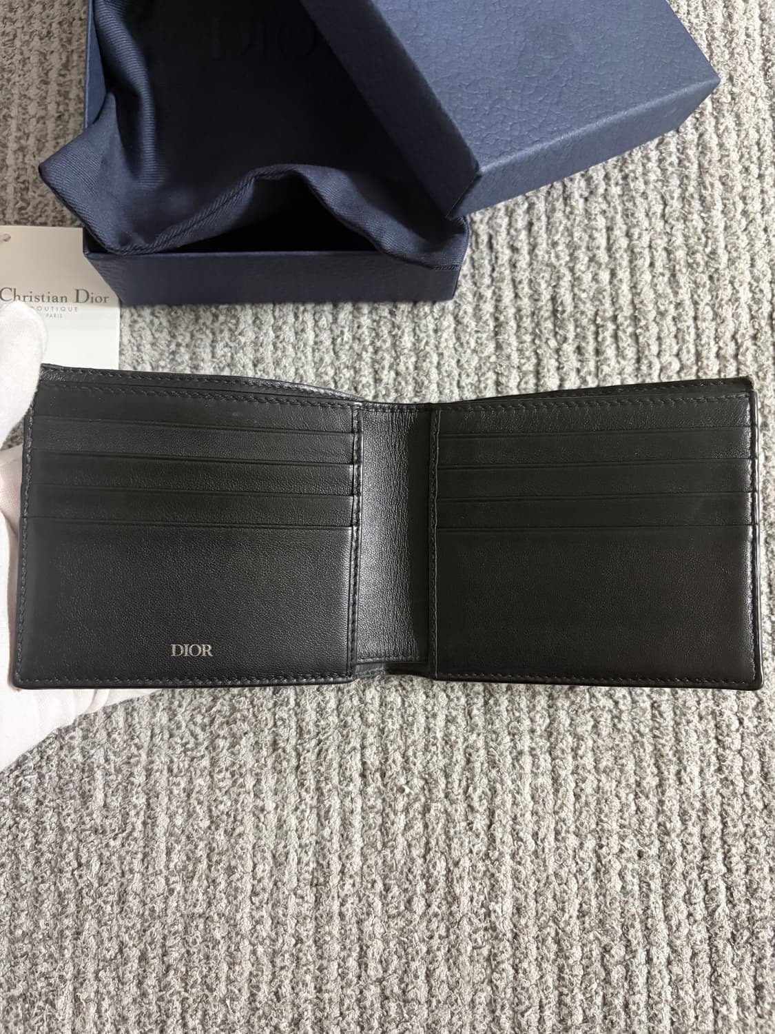 (새상품급) 디올 오블리크 반지갑 베이지 상품이미지4