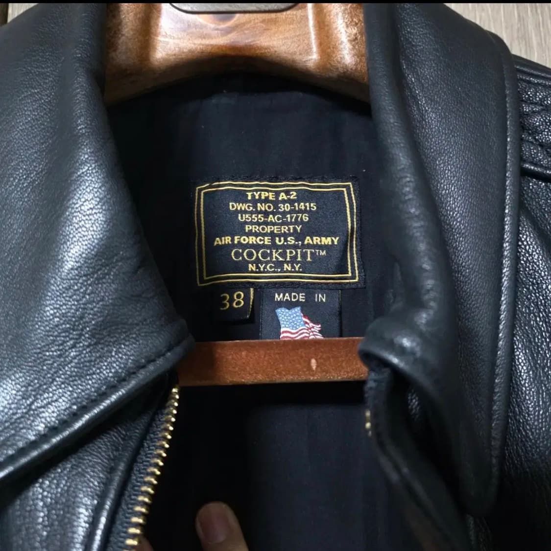 콕핏 cockpit usa a2 자켓 블랙 38사이즈 상품이미지4
