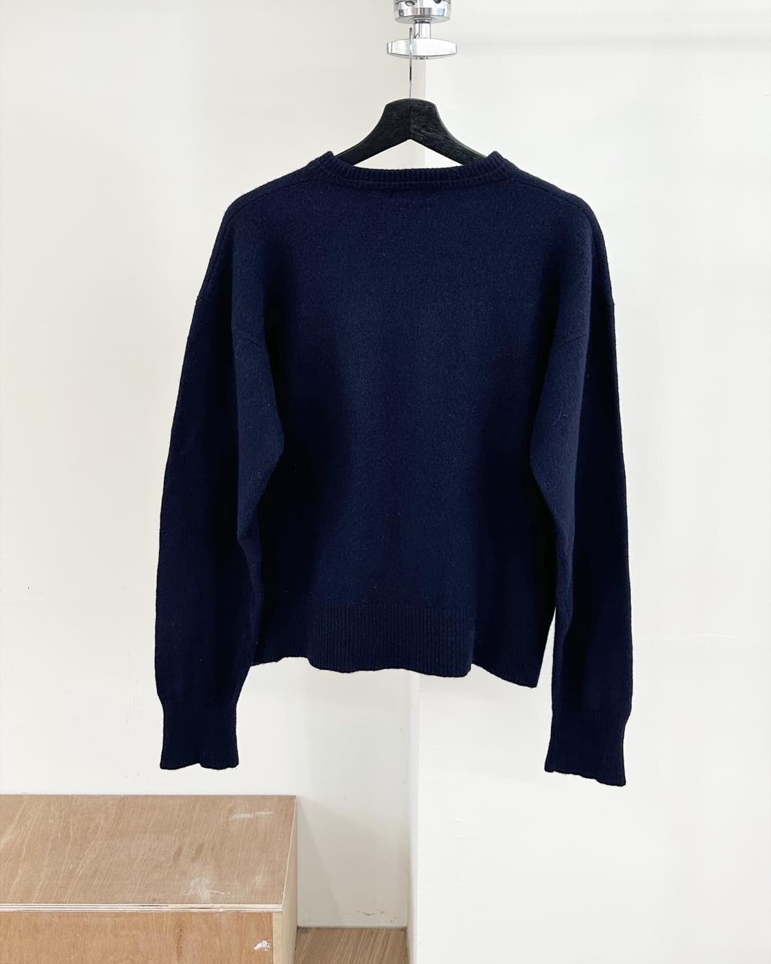 버버리 네이비 디어 자수 울 니트  상품이미지6