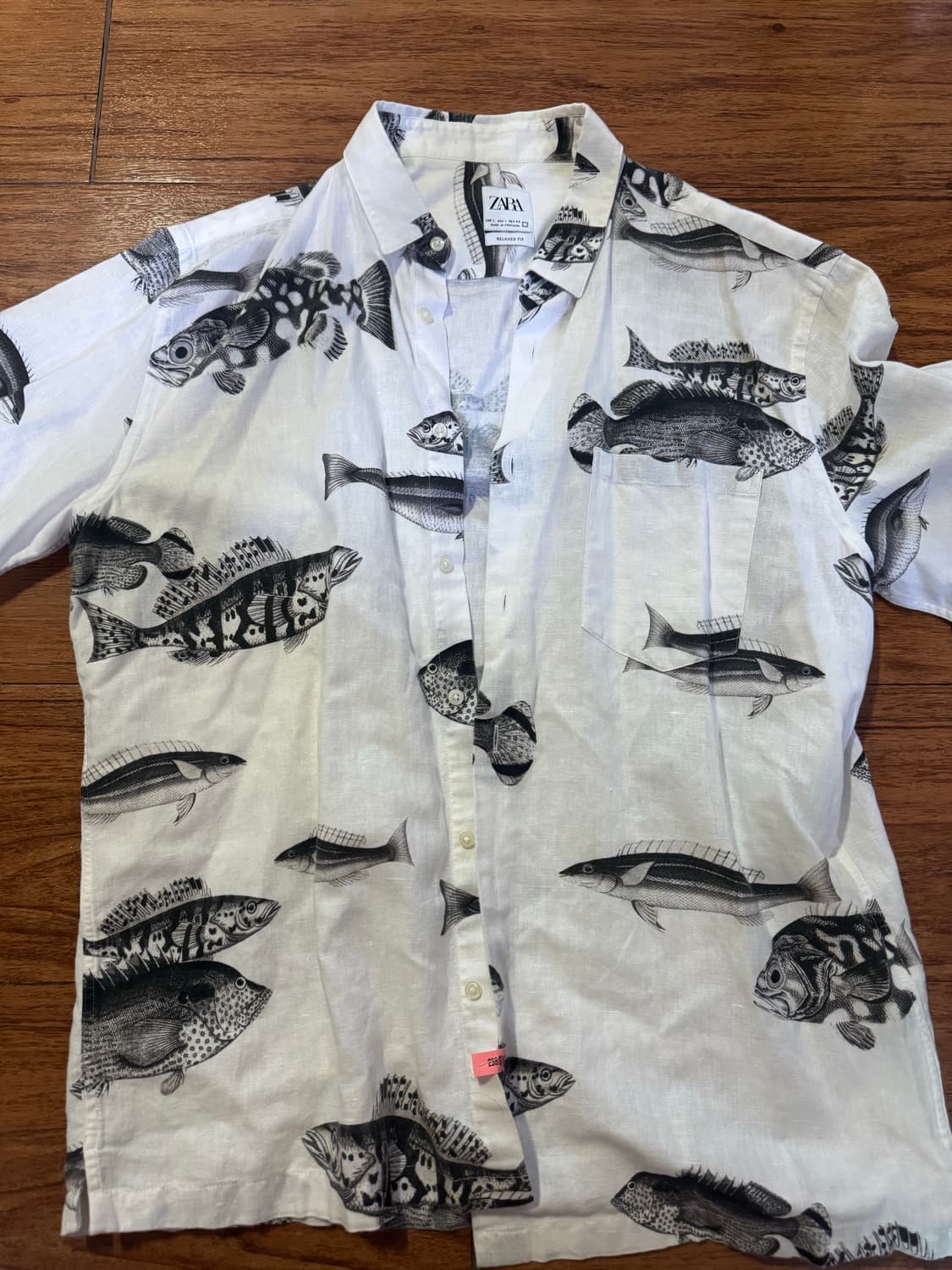자라 물고기 반팔 셔츠 L 상품이미지1