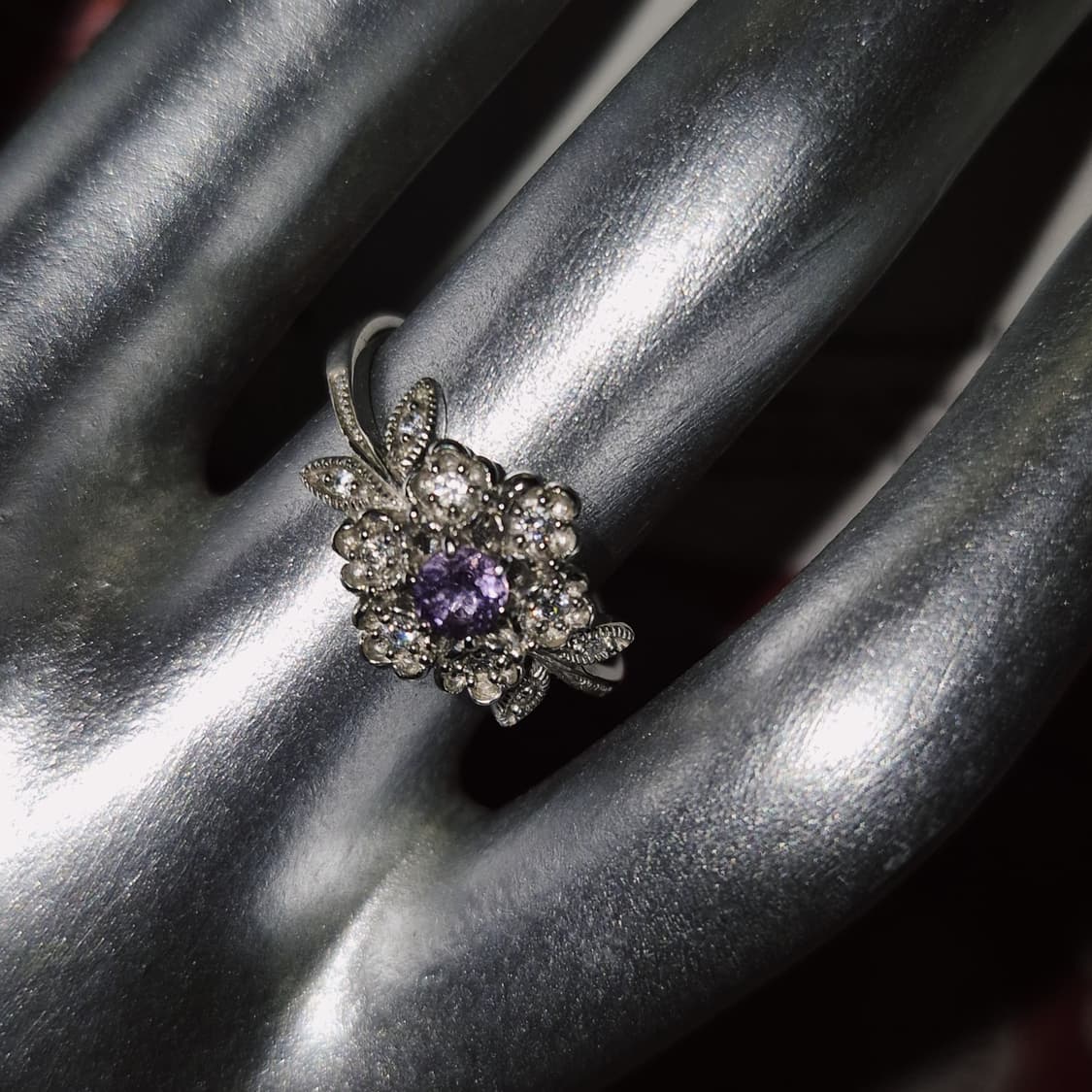 05s 안나수이 실버 925 크리스탈 꽃잎 반지 상품이미지6