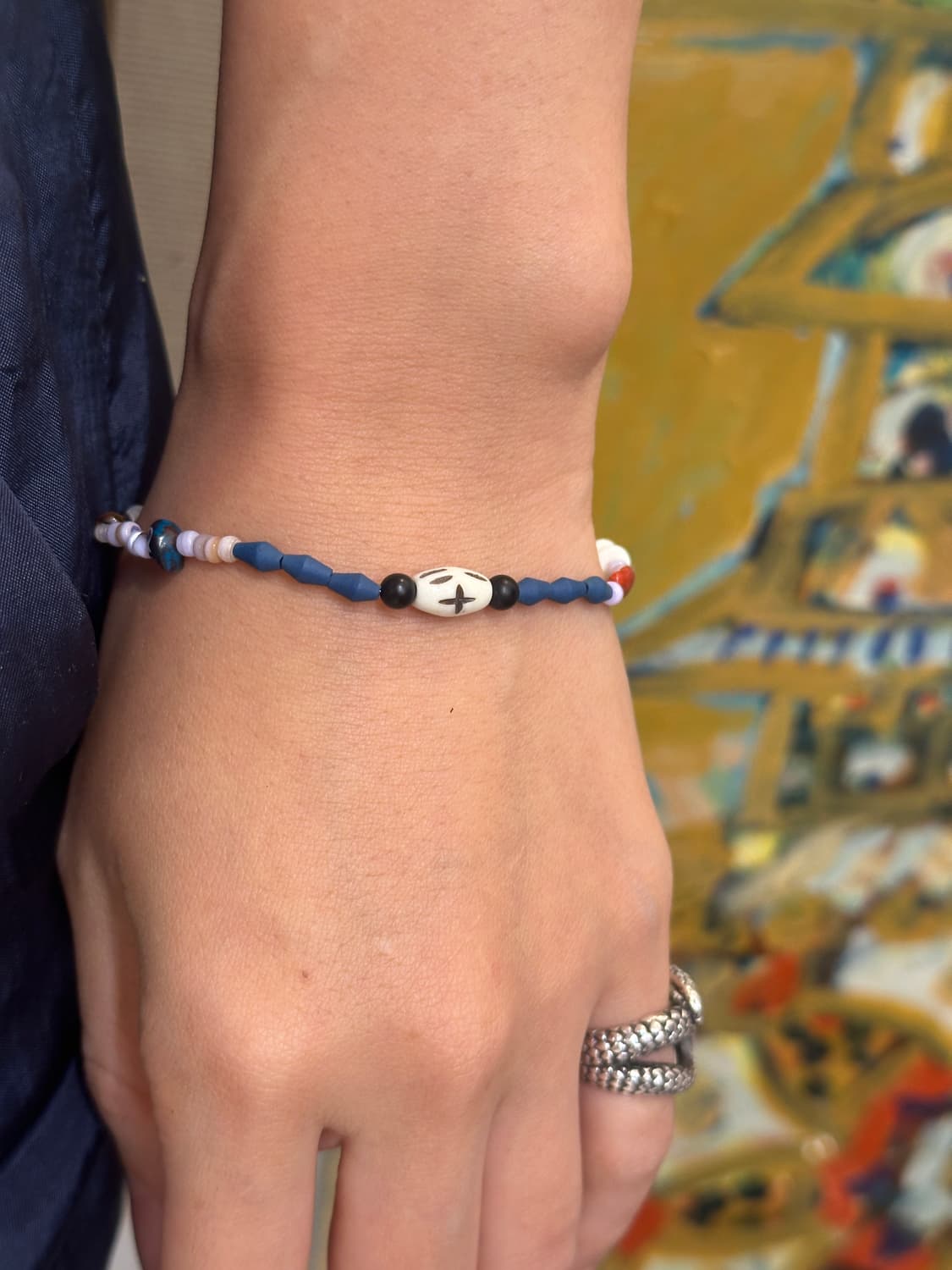 Musta cow horn mix gemstone bracelet 상품이미지3