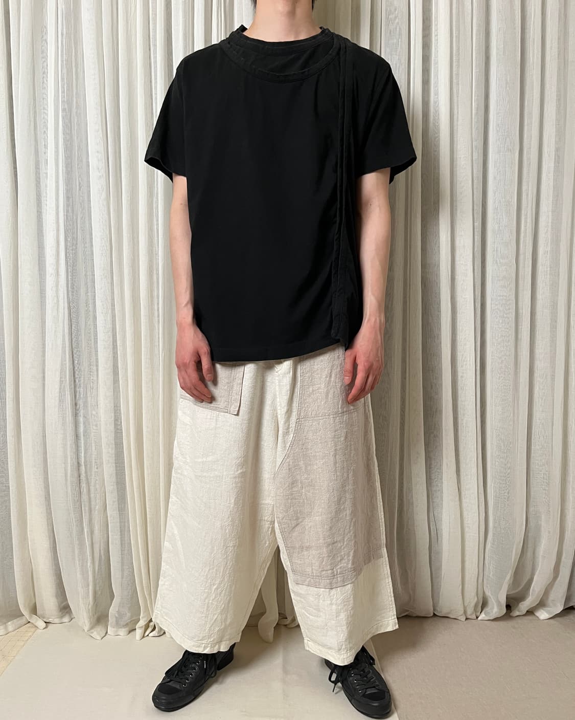 요지야마모토 ground y 레이어패널 티셔츠 yohji yamamoto 상품이미지3